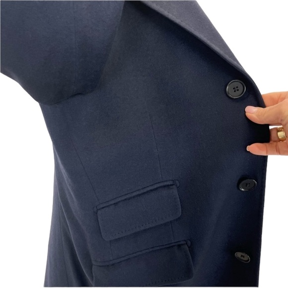 Cashmere Claudio Lugli Coat 46 Blue - Picture 3 of 15